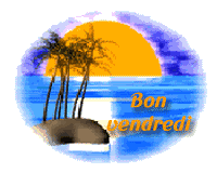 Gif animé Bon vendredi couché de soleil